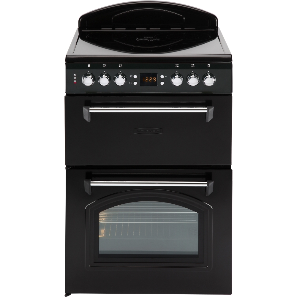 Leisure CLA60CEK Ceramic Electric Cooker with Double Oven, Black, A Rated