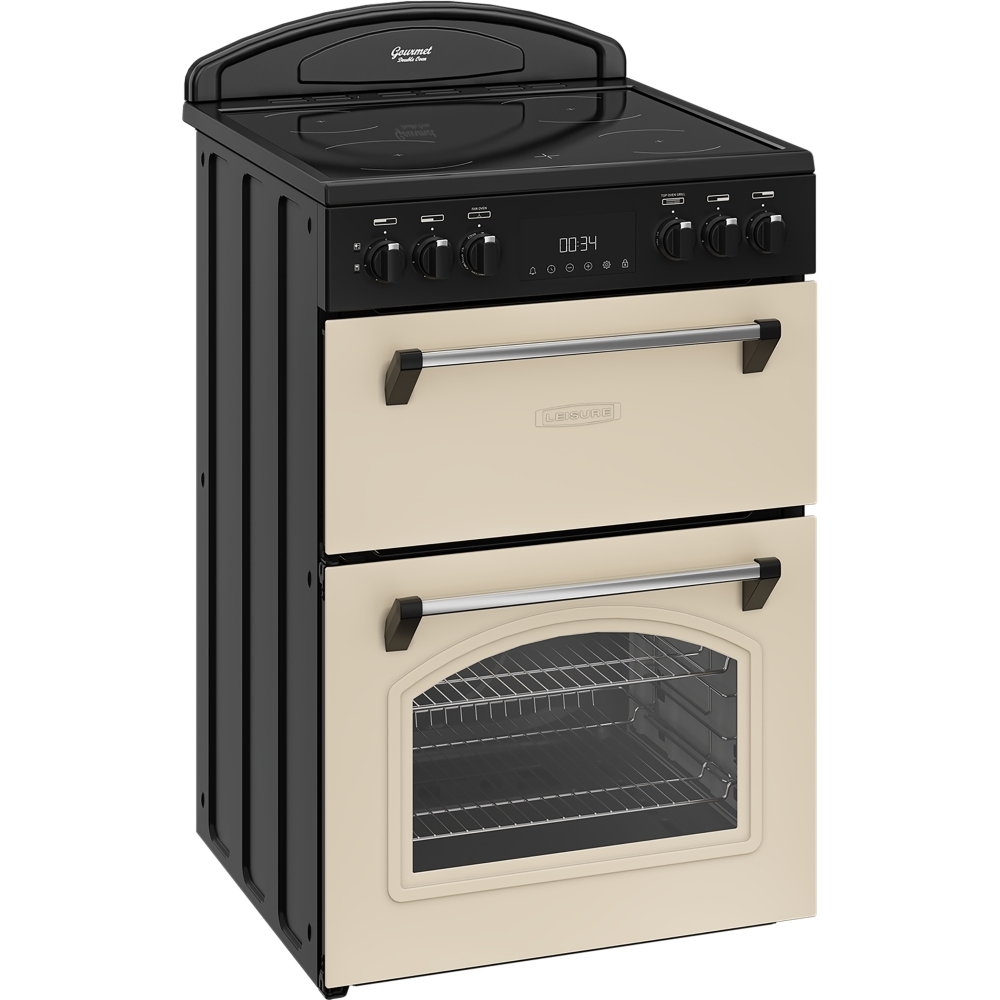 Leisure CLB60ECC Ceramic Electric Cooker with Double Oven, Cream, A Rated
