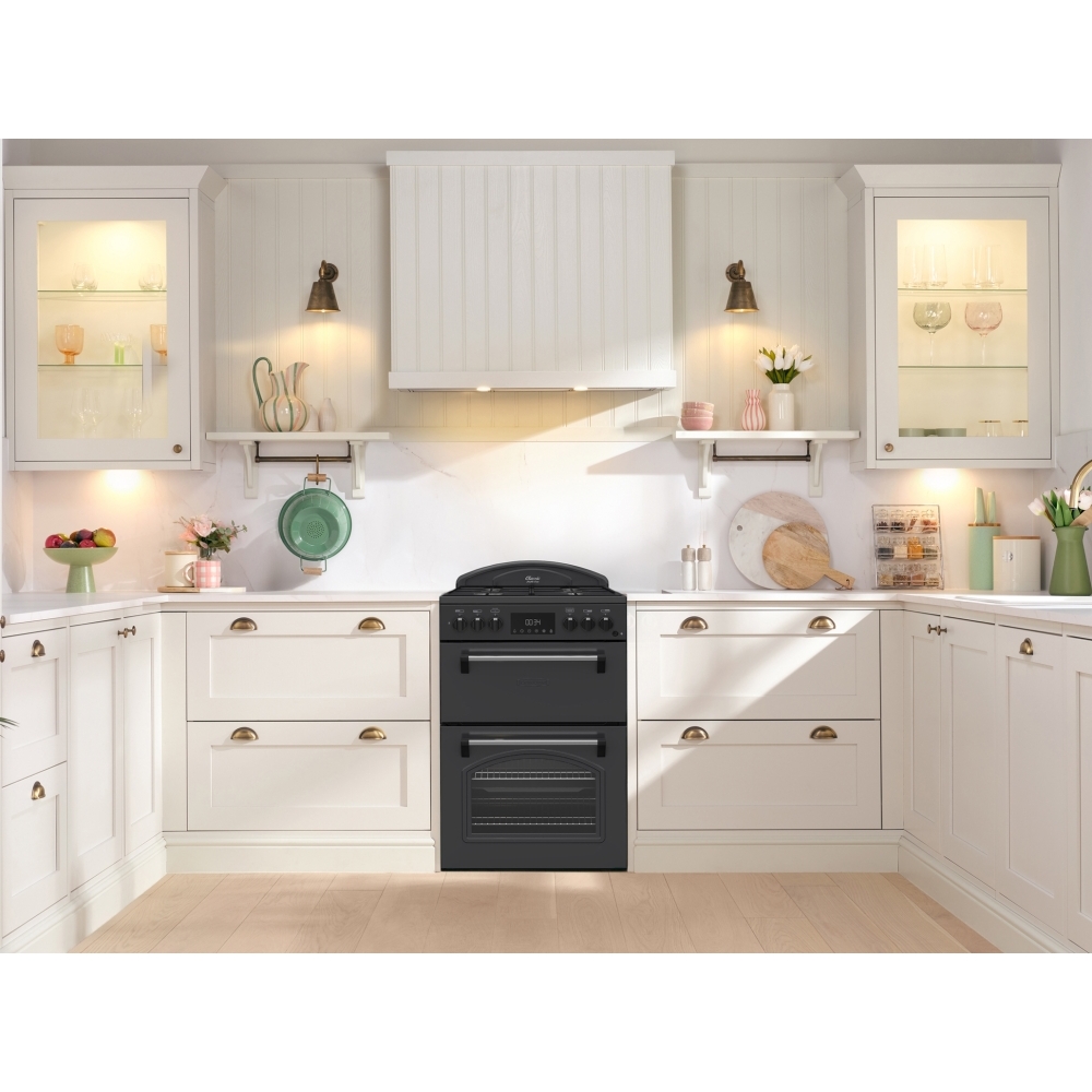 Leisure CLB60FCA Classic AeroPro Dual Fuel Cooker with Double Oven, Anthracite, Grey, A Rated