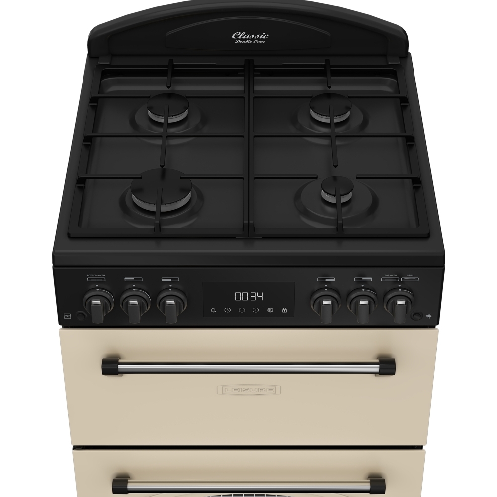Leisure CLB60GCC Classic Gas Cooker with Double Oven, Cream, A Rated
