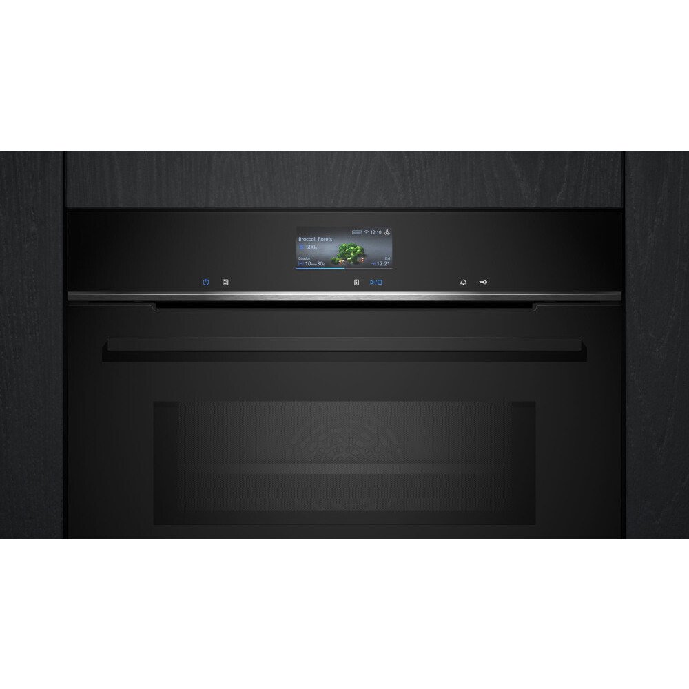 Siemens CM776G1B1B iQ700 Compact Oven with Microwave Function, Black