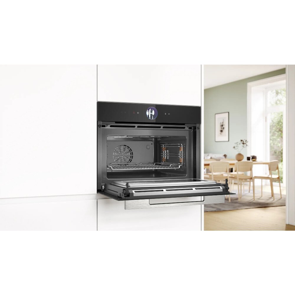 Bosch CMG7361B1B Series 8 Compact Oven with Microwave Function, Black
