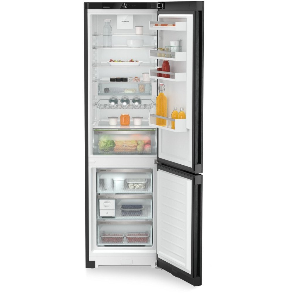 Liebherr CNbda 5723 No Frost Fridge Freezer, 70/30, Black, A Rated