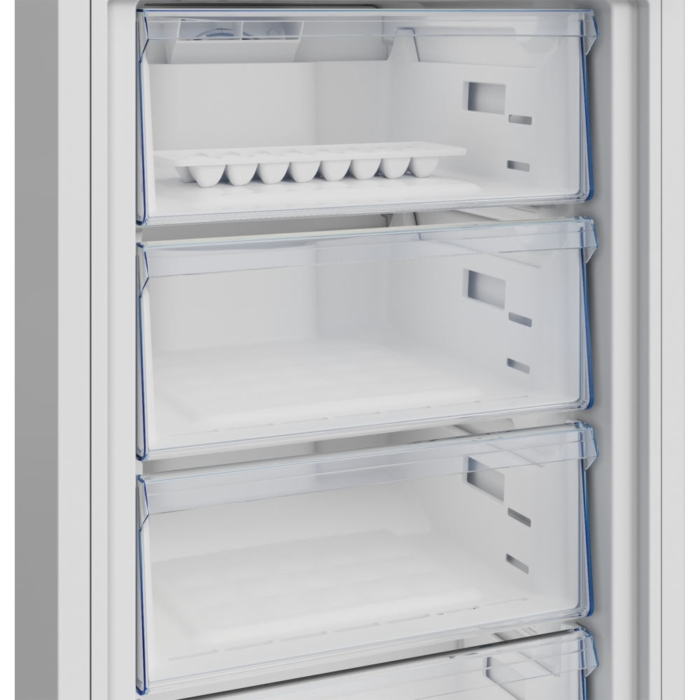 Beko CNG4692VW Frost Free Fridge Freezer, 50/50, White, E Rated