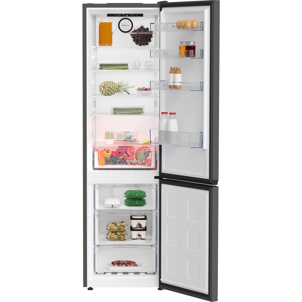 Beko CNG5603VG Frost Free Fridge Freezer, 70/30, Grey, D Rated