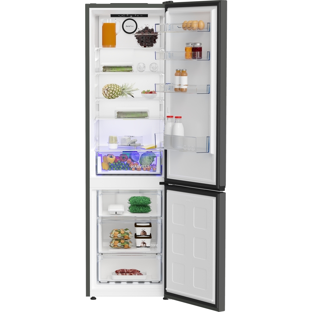 Beko CNG5603VG Frost Free Fridge Freezer, 70/30, Grey, D Rated