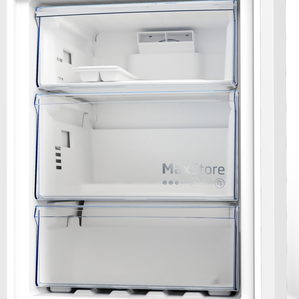 Beko CNG5603VG Frost Free Fridge Freezer, 70/30, Grey, D Rated