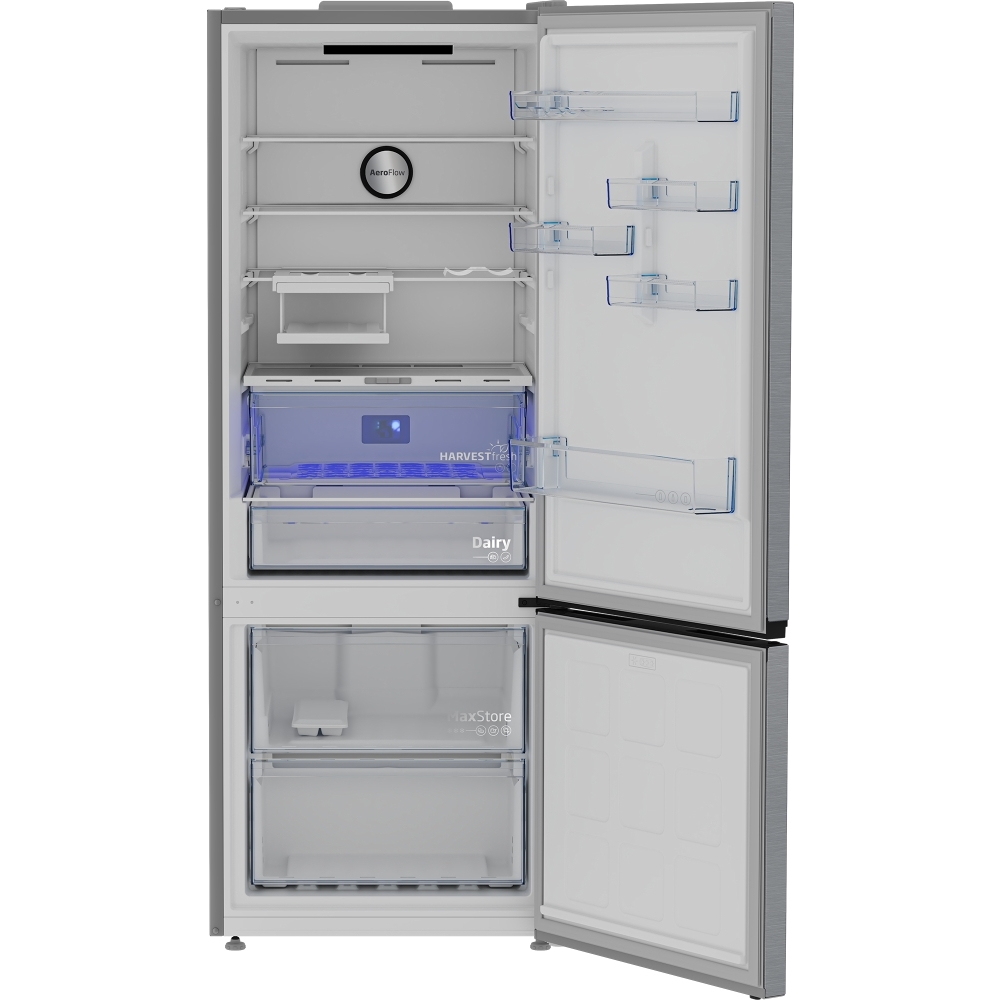 Beko CNG5785VPS Frost Free Fridge Freezer, 70/30, Stainless Steel, D Rated