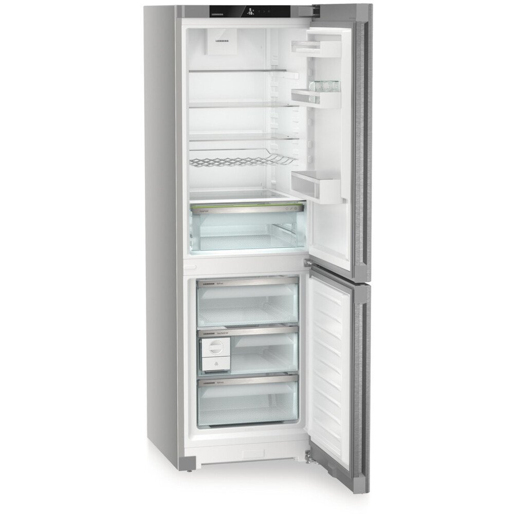 Liebherr CNsdb 5223 No Frost Fridge Freezer, 70/30, Silver, B Rated