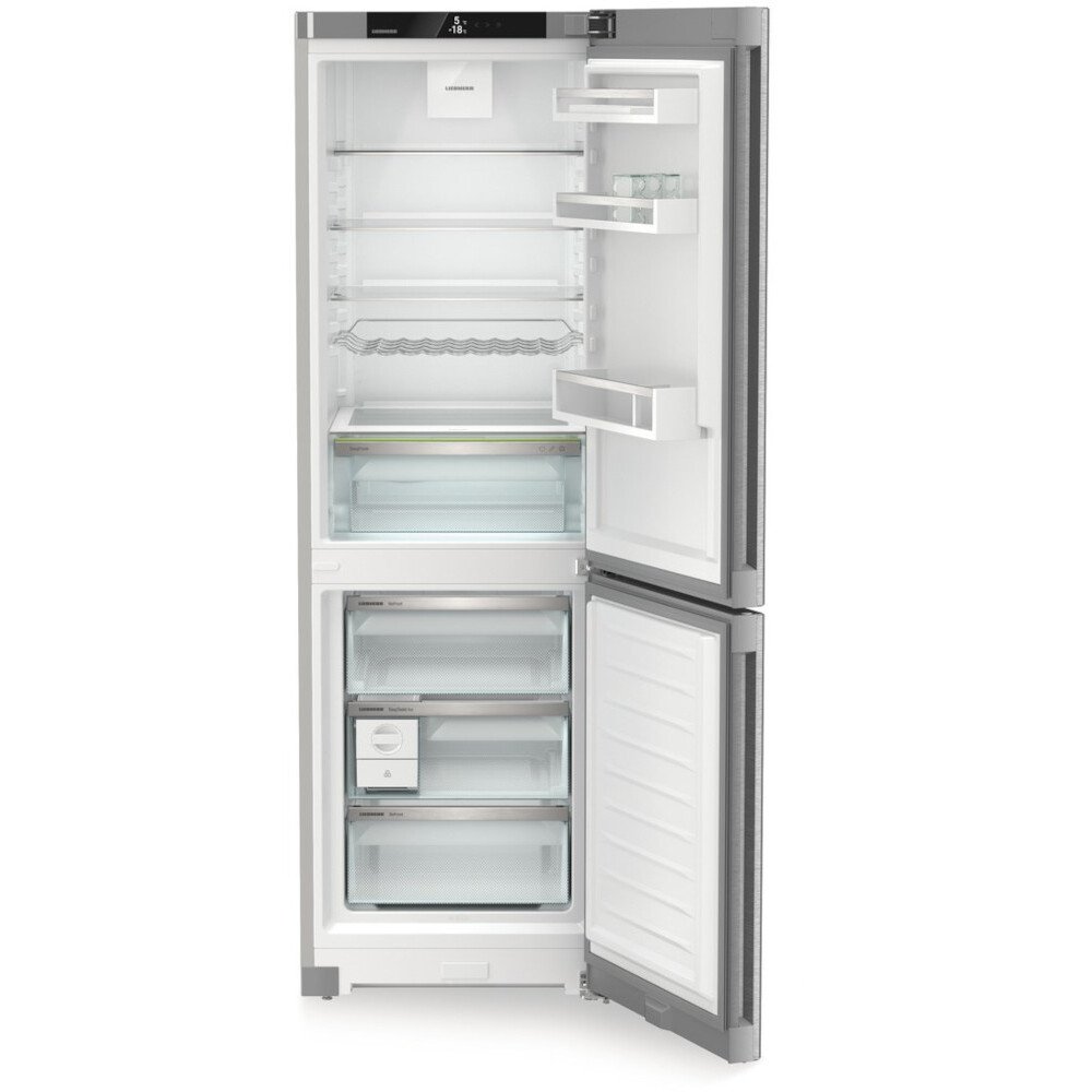 Liebherr CNsdb 5223 No Frost Fridge Freezer, 70/30, Silver, B Rated