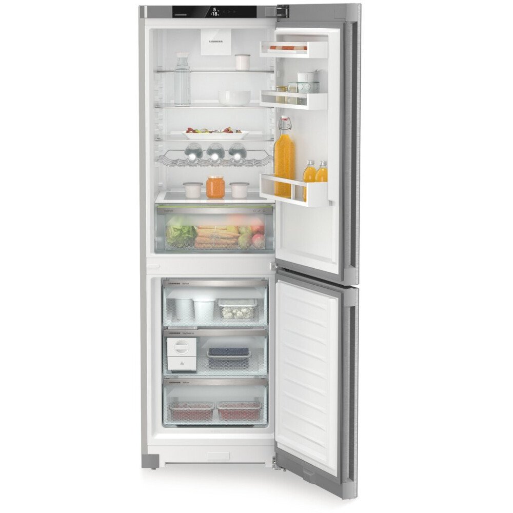 Liebherr CNsdb 5223 No Frost Fridge Freezer, 70/30, Silver, B Rated