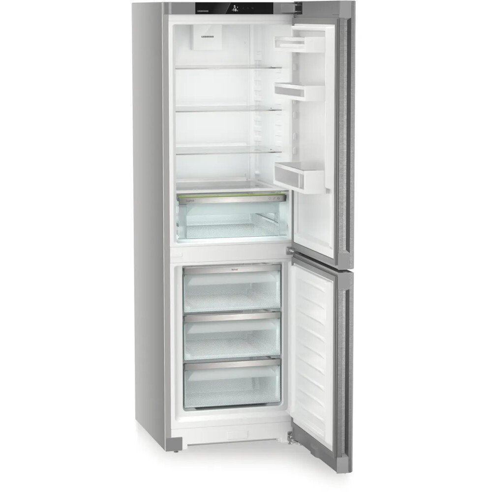 Liebherr CNSDC5203 No Frost Fridge Freezer, 60/40, Silver, C Rated
