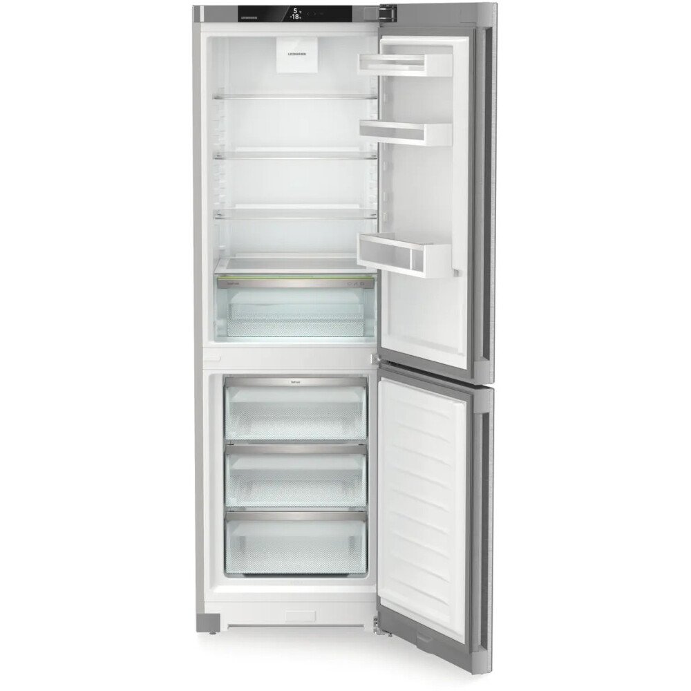 Liebherr CNSDC5203 No Frost Fridge Freezer, 60/40, Silver, C Rated