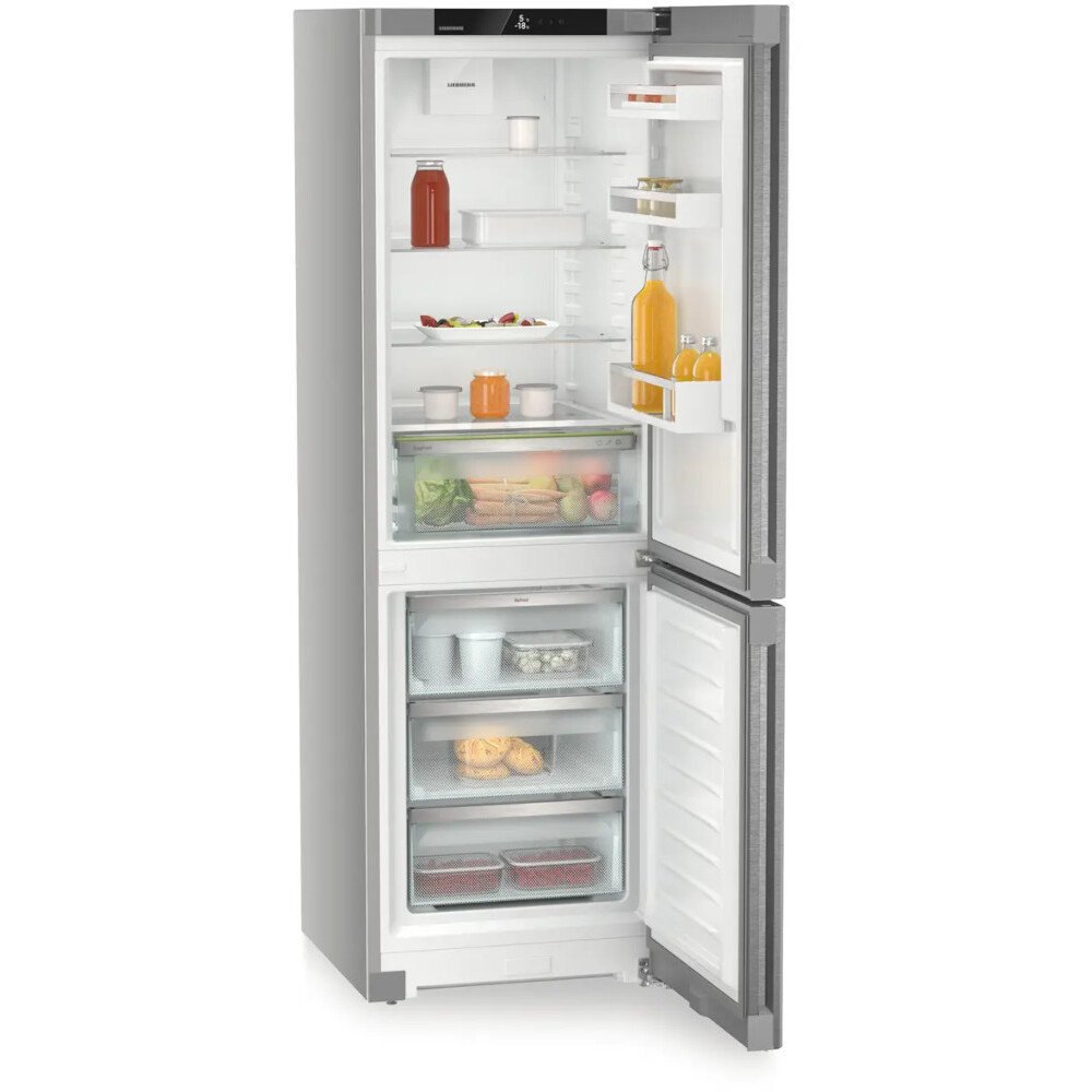 Liebherr CNSDC5203 No Frost Fridge Freezer, 60/40, Silver, C Rated