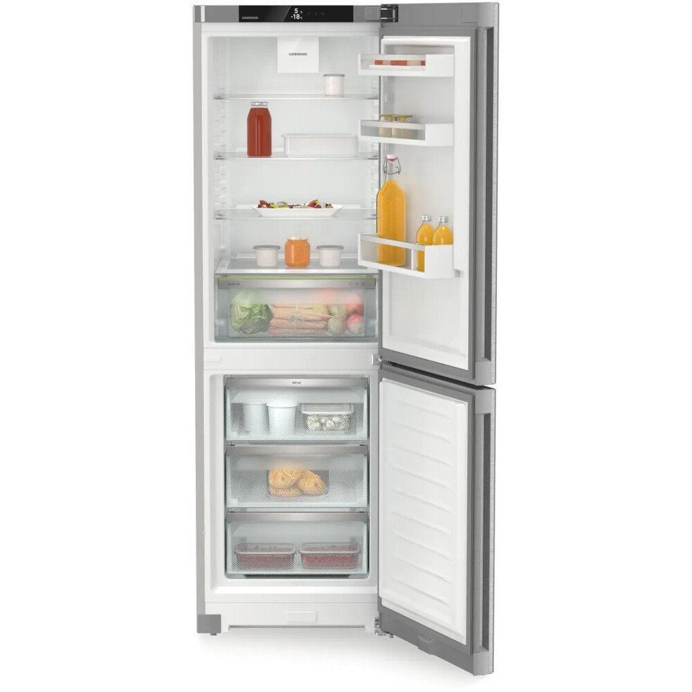 Liebherr CNSDC5203 No Frost Fridge Freezer, 60/40, Silver, C Rated