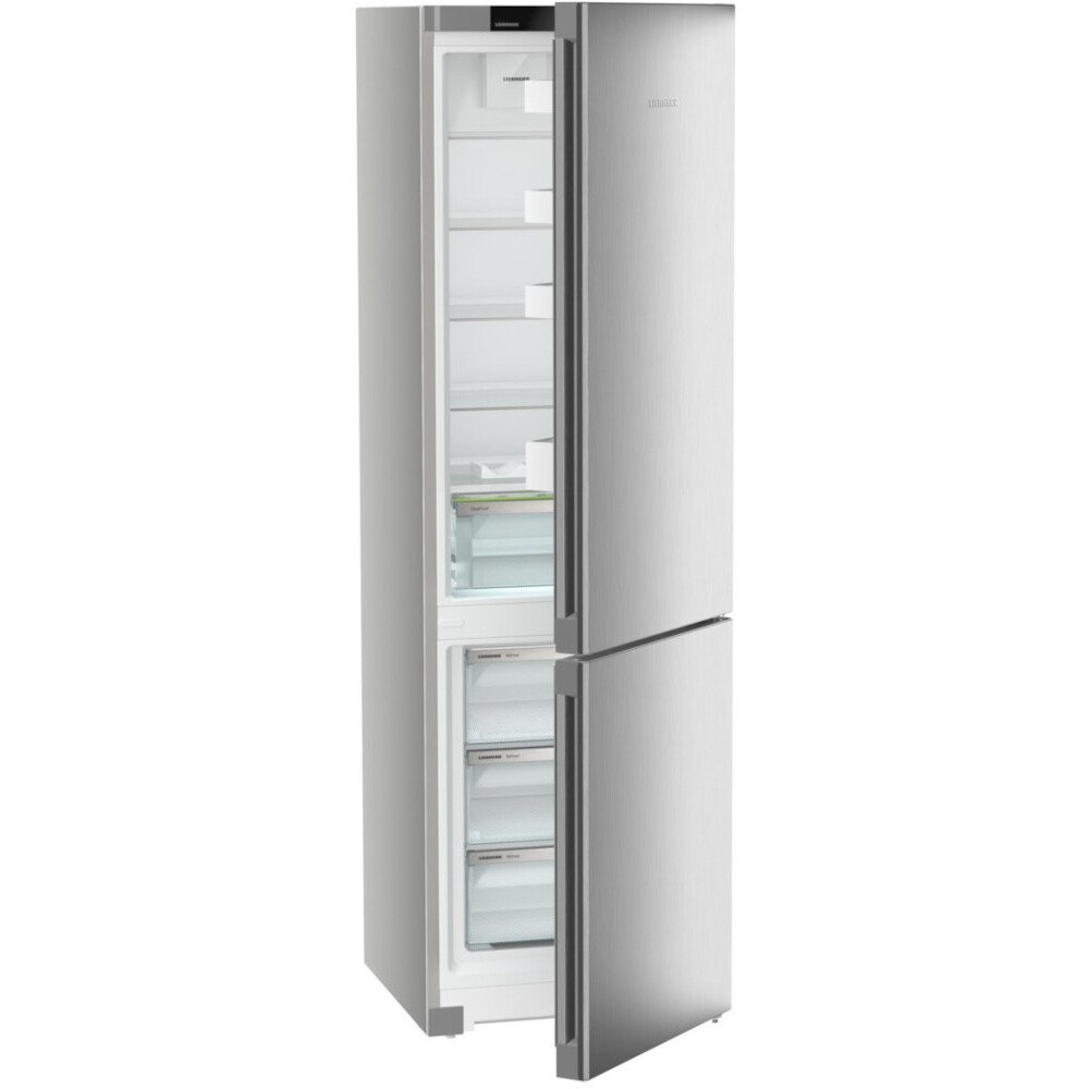 Liebherr CNsfd 5703 No Frost Fridge Freezer, 60/40, Silver, D Rated