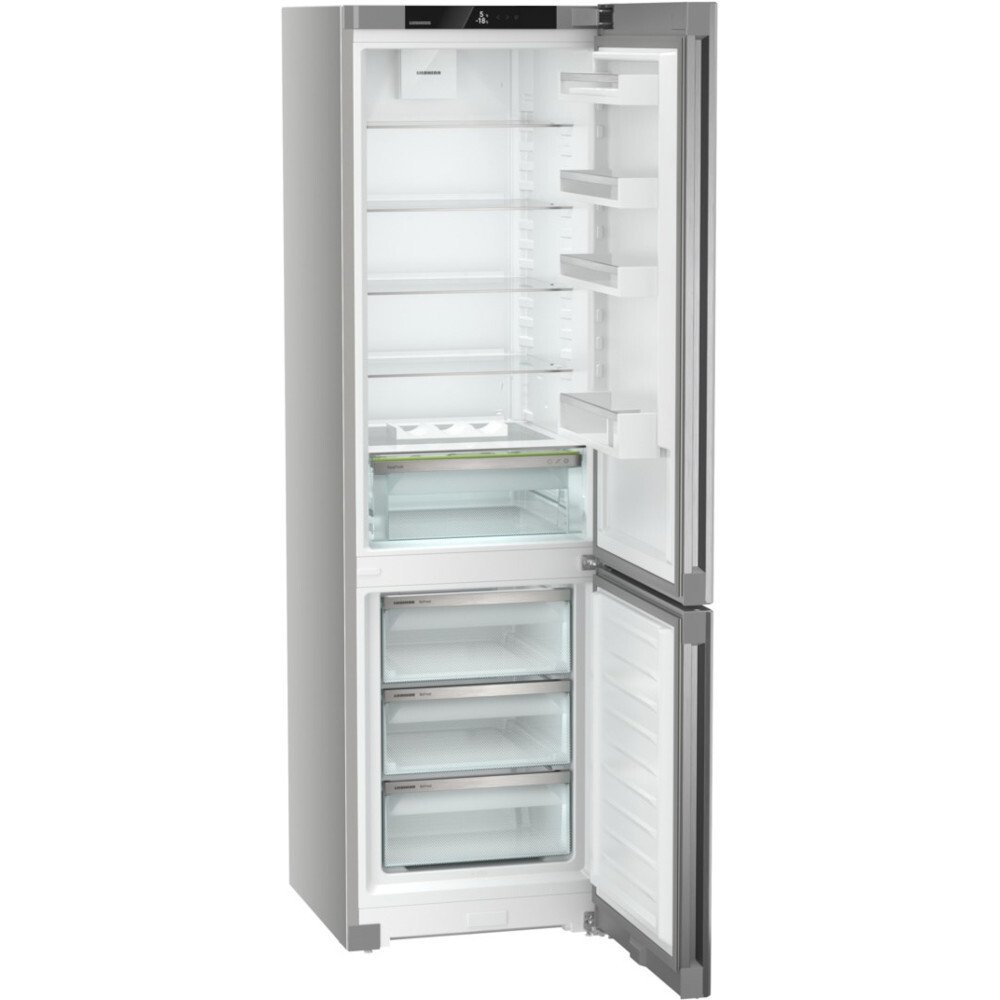 Liebherr CNsfd 5703 No Frost Fridge Freezer, 60/40, Silver, D Rated