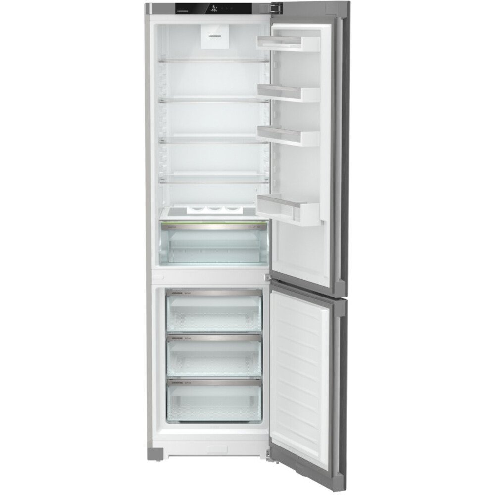 Liebherr CNsfd 5703 No Frost Fridge Freezer, 60/40, Silver, D Rated