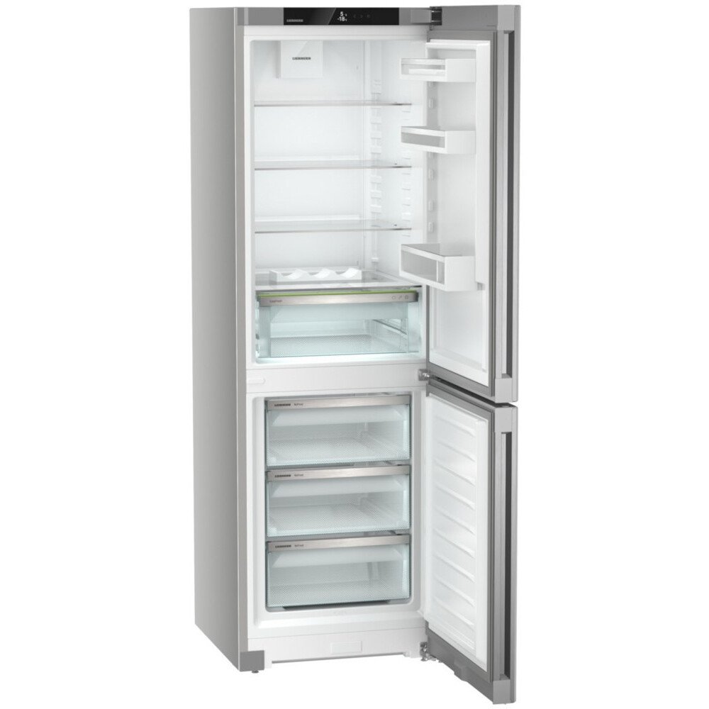 Liebherr CNsfd 5203 No Frost Fridge Freezer, 60/40, Stainless Steel, D