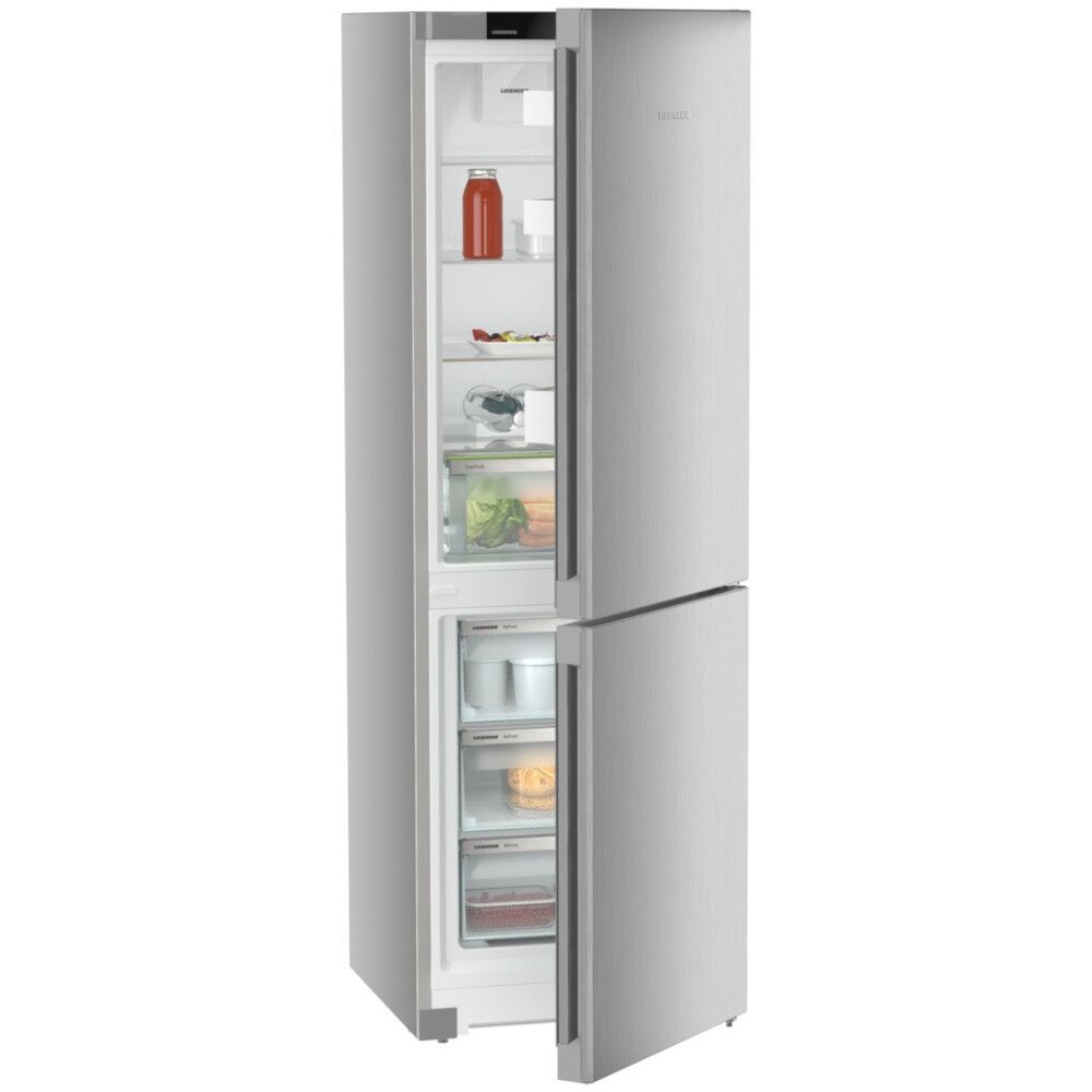 Liebherr CNsfd 5203 No Frost Fridge Freezer, 60/40, Stainless Steel, D Rated