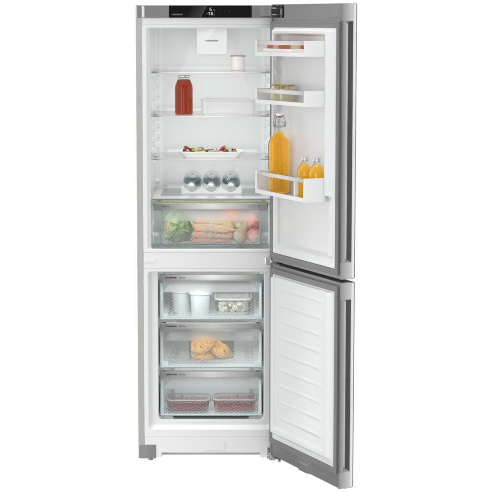 Liebherr CNsfd 5203 No Frost Fridge Freezer, 60/40, Stainless Steel, D Rated