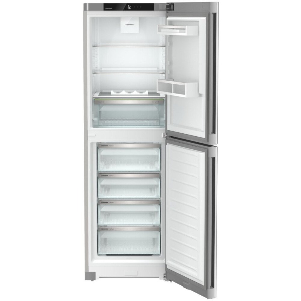 Liebherr CNsfd 5204 No Frost Fridge Freezer, 50/50, Stainless Steel, D Rated