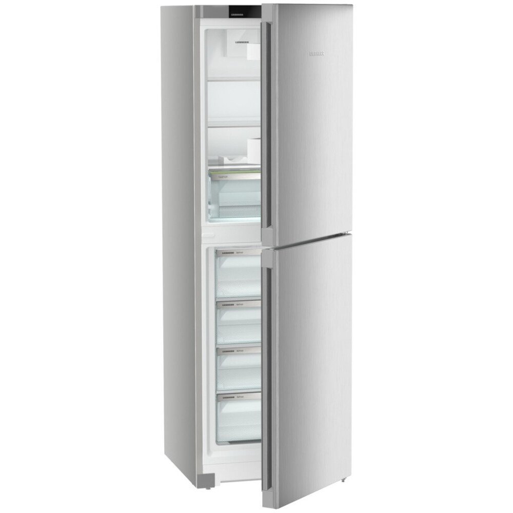 Liebherr CNsfd 5204 No Frost Fridge Freezer, 50/50, Stainless Steel, D Rated