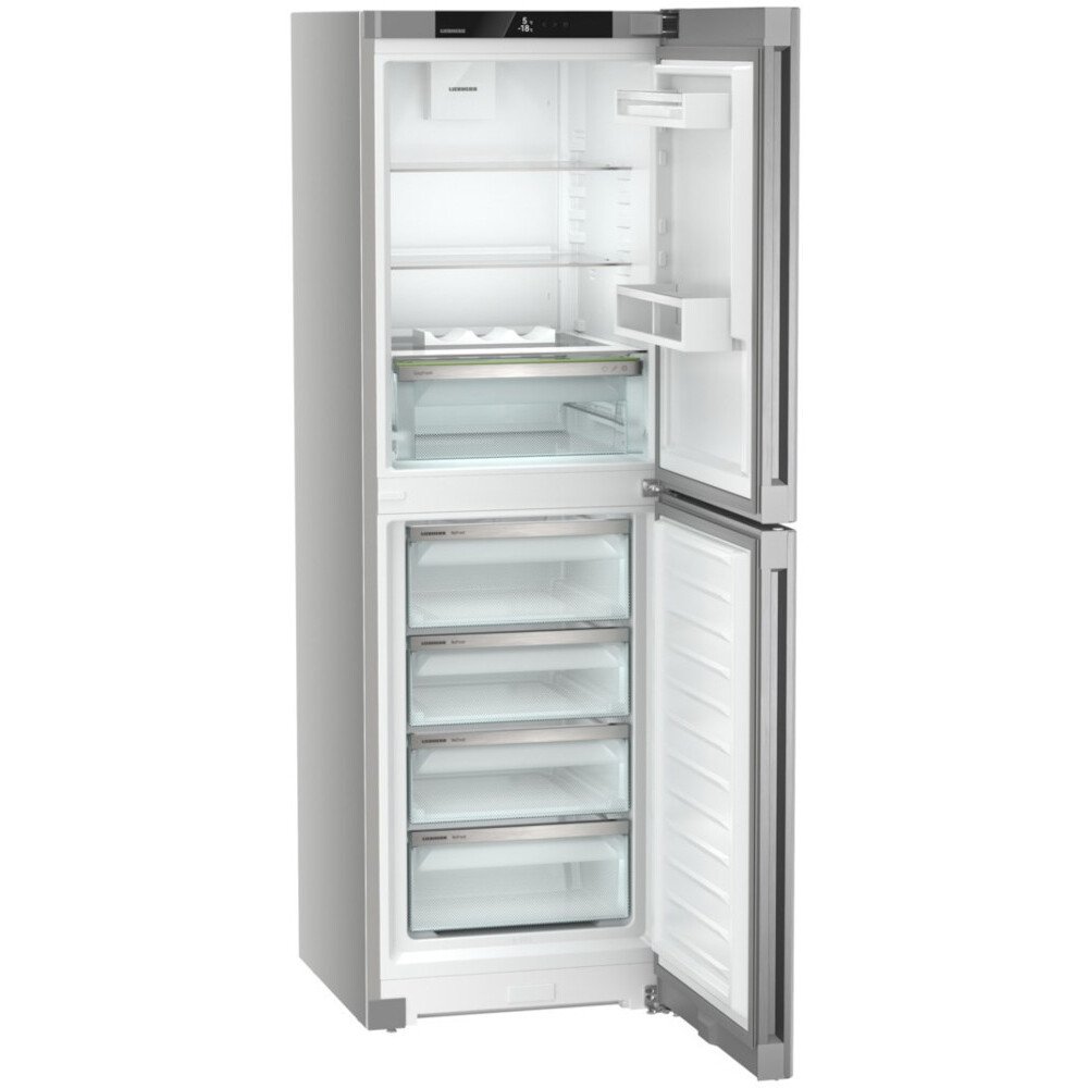 Liebherr CNsfd 5204 No Frost Fridge Freezer, 50/50, Stainless Steel, D Rated