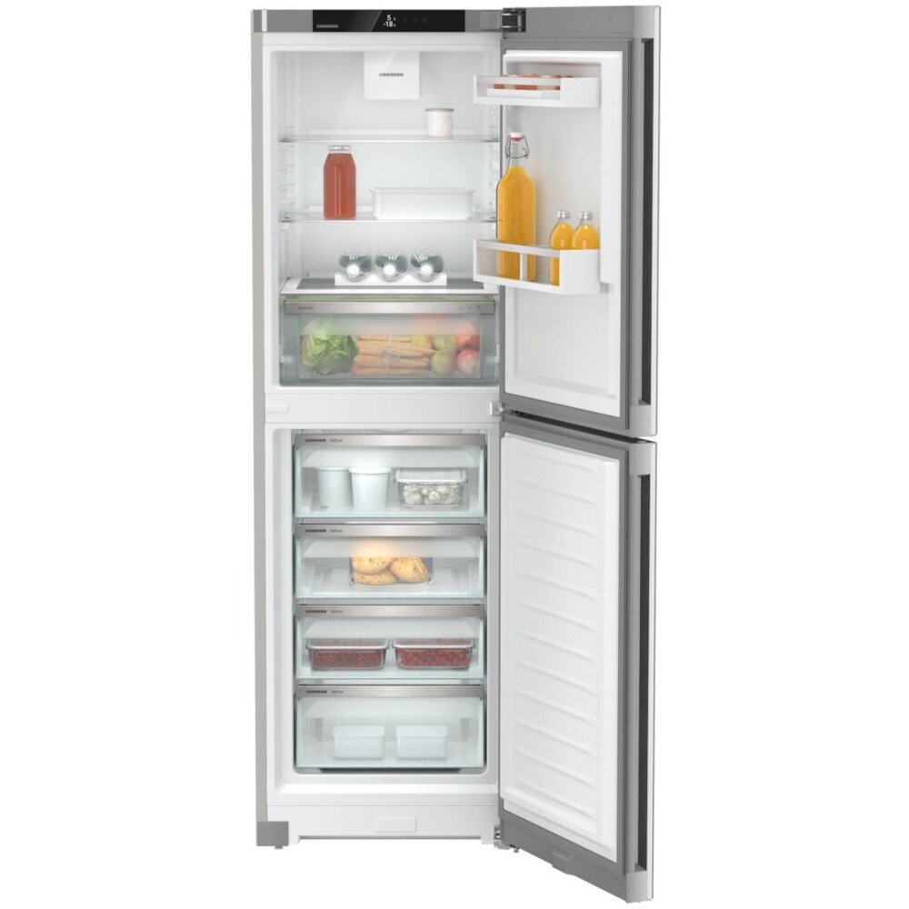 Liebherr CNsfd 5204 No Frost Fridge Freezer, 50/50, Stainless Steel, D Rated