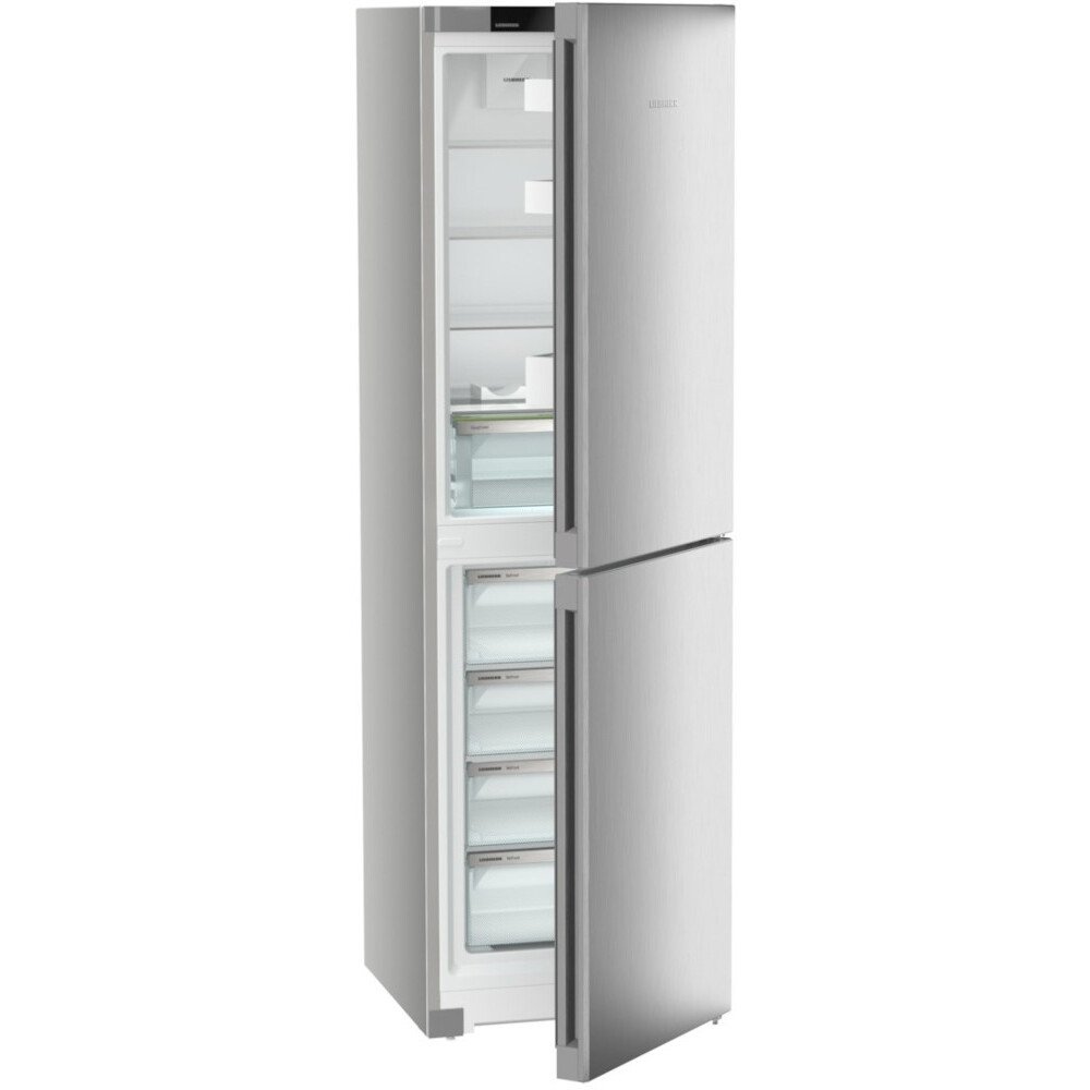 Liebherr CNsfd 5704 Frost Free Fridge Freezer, 50/50, Silver, D Rated
