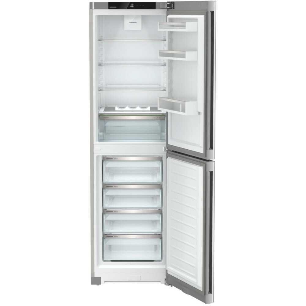 Liebherr CNsfd 5704 Frost Free Fridge Freezer, 50/50, Silver, D Rated