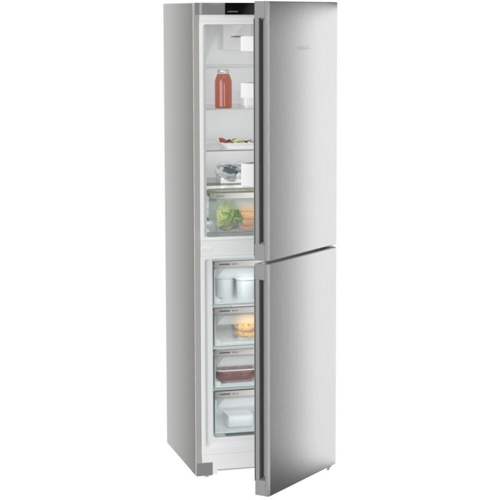 Liebherr CNsfd 5704 Frost Free Fridge Freezer, 50/50, Silver, D Rated