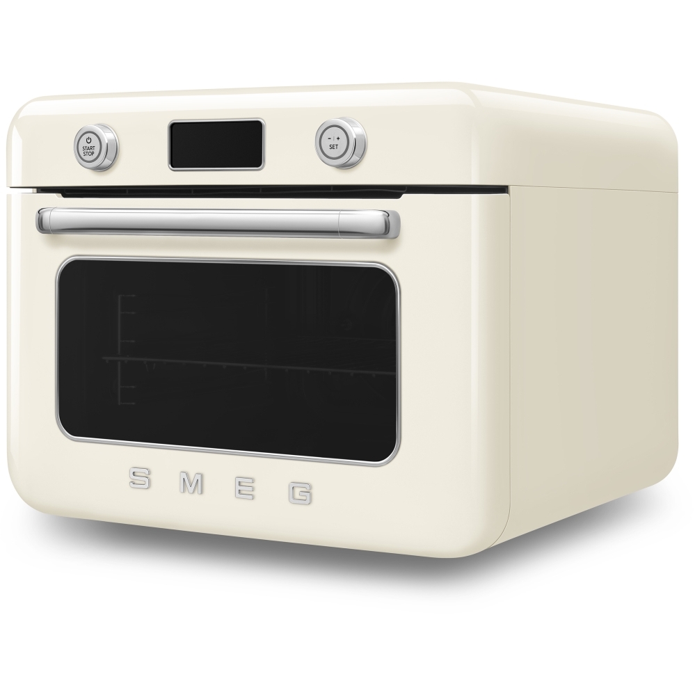 Smeg COF01CRUK 10 in 1 Multifunction Countertop Oven with Steam & Air Fry, Cream