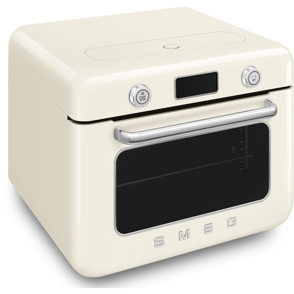 Smeg COF01CRUK 10 in 1 Multifunction Countertop Oven with Steam & Air Fry, Cream
