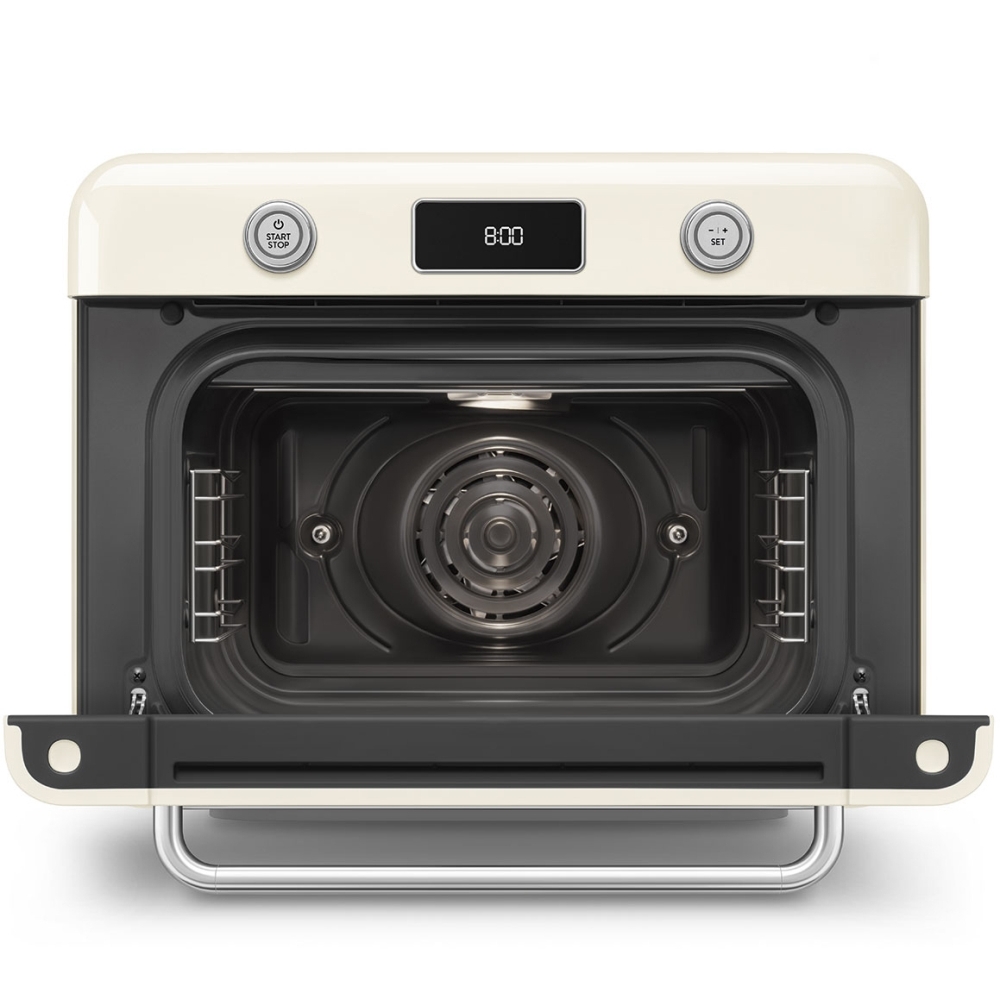 Smeg COF01CRUK 10 in 1 Multifunction Countertop Oven with Steam & Air Fry, Cream