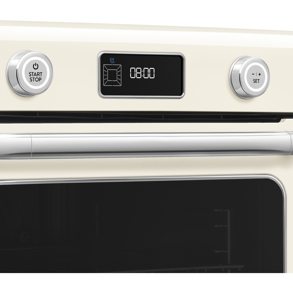 Smeg COF01CRUK 10 in 1 Multifunction Countertop Oven with Steam & Air Fry, Cream