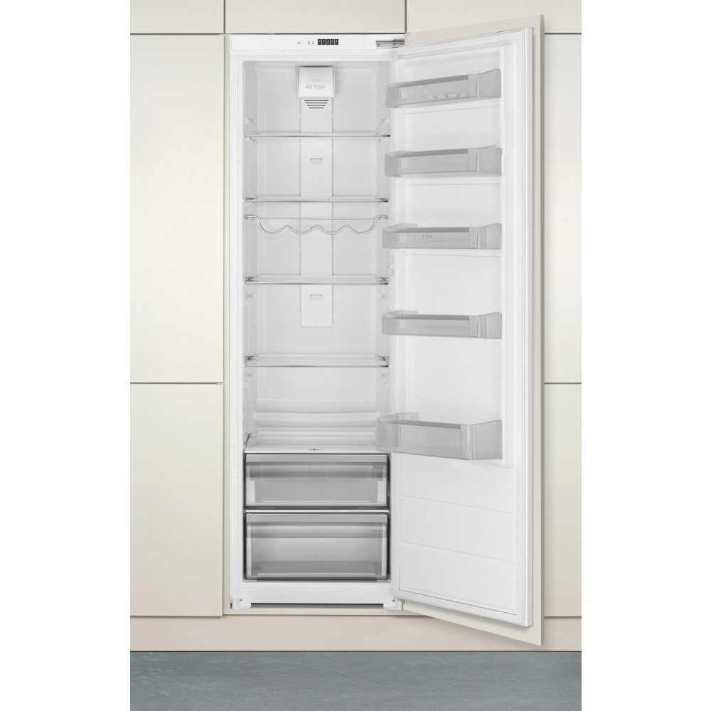 CDA CRI621 BuiltIn Larder Fridge, Sliding Hinge, White Marks Electrical