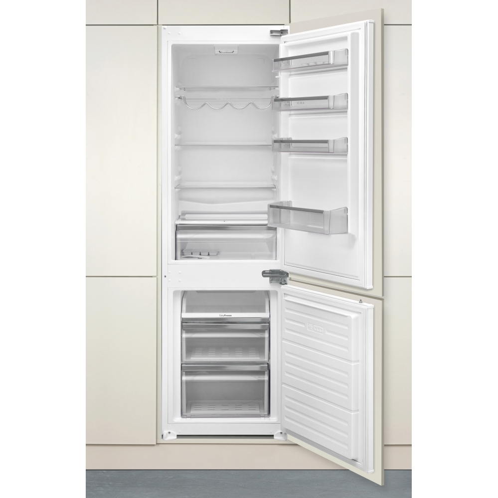 CDA CRI771 Low Frost Integrated Fridge Freezer, Sliding Hinge, 70/30