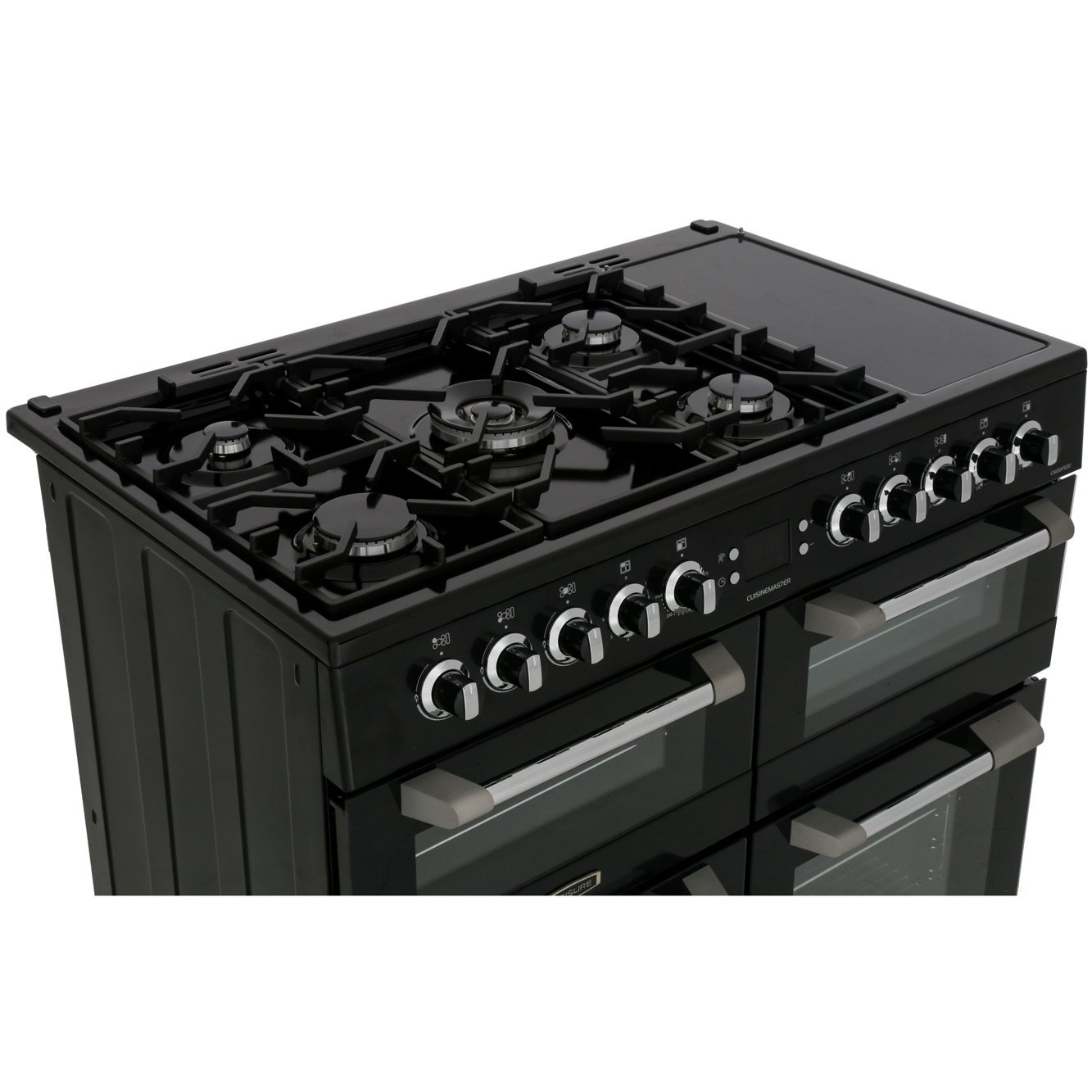 Leisure CS100F520K Cuisinemaster 100cm Dual Fuel Range Cooker, Black, A