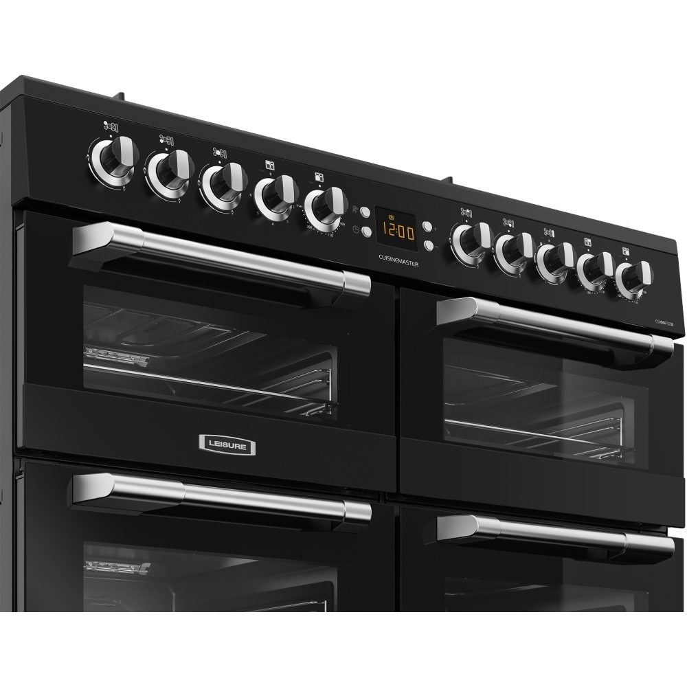 Leisure CS100F520K Cuisinemaster 100cm Dual Fuel Range Cooker, Black, A Rated