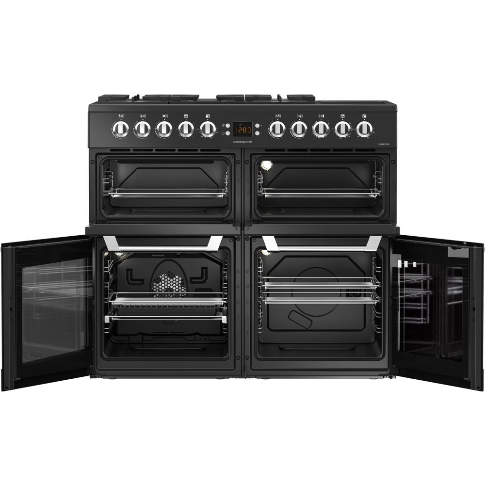 Leisure CS100F520K Cuisinemaster 100cm Dual Fuel Range Cooker, Black, A Rated