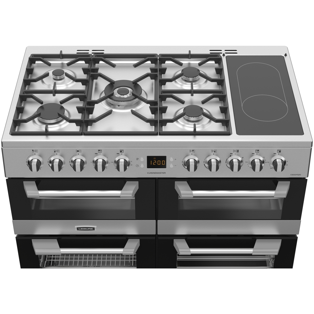 Leisure CS100F520X Cuisinemaster 100cm Dual Fuel Range Cooker, Stainless Steel, A Rated