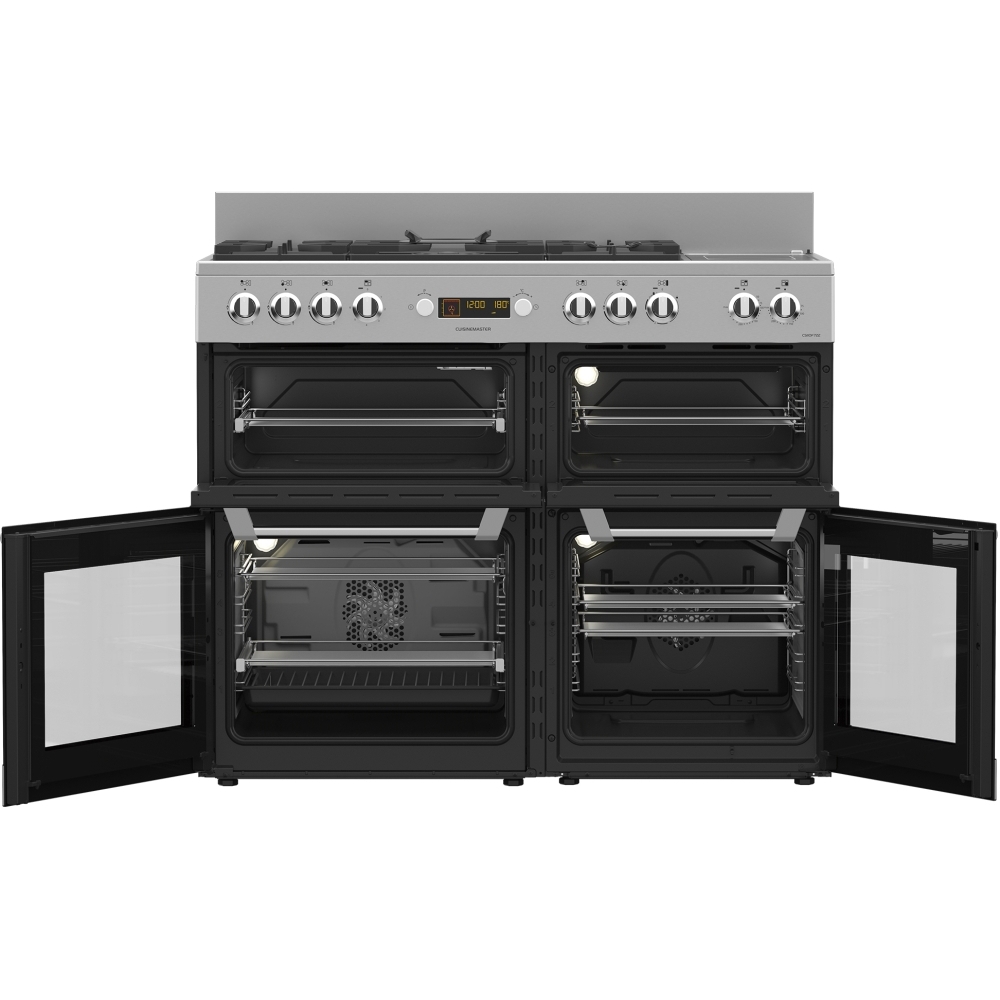 Leisure CS110F722X Cuisinemaster 110cm Dual Fuel Range Cooker, Stainless Steel, A Rated