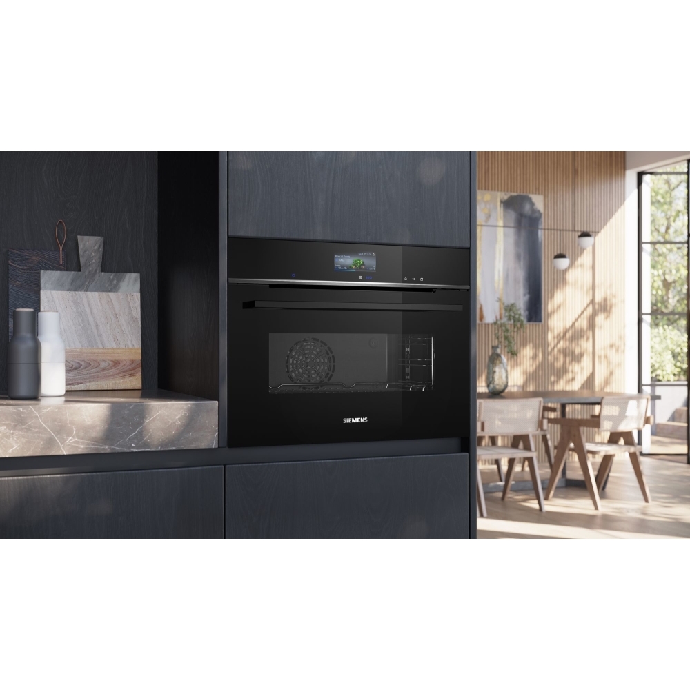 Siemens CS736G1B1 iQ700 Compact Oven with Steam Function, Black, A+ Rated