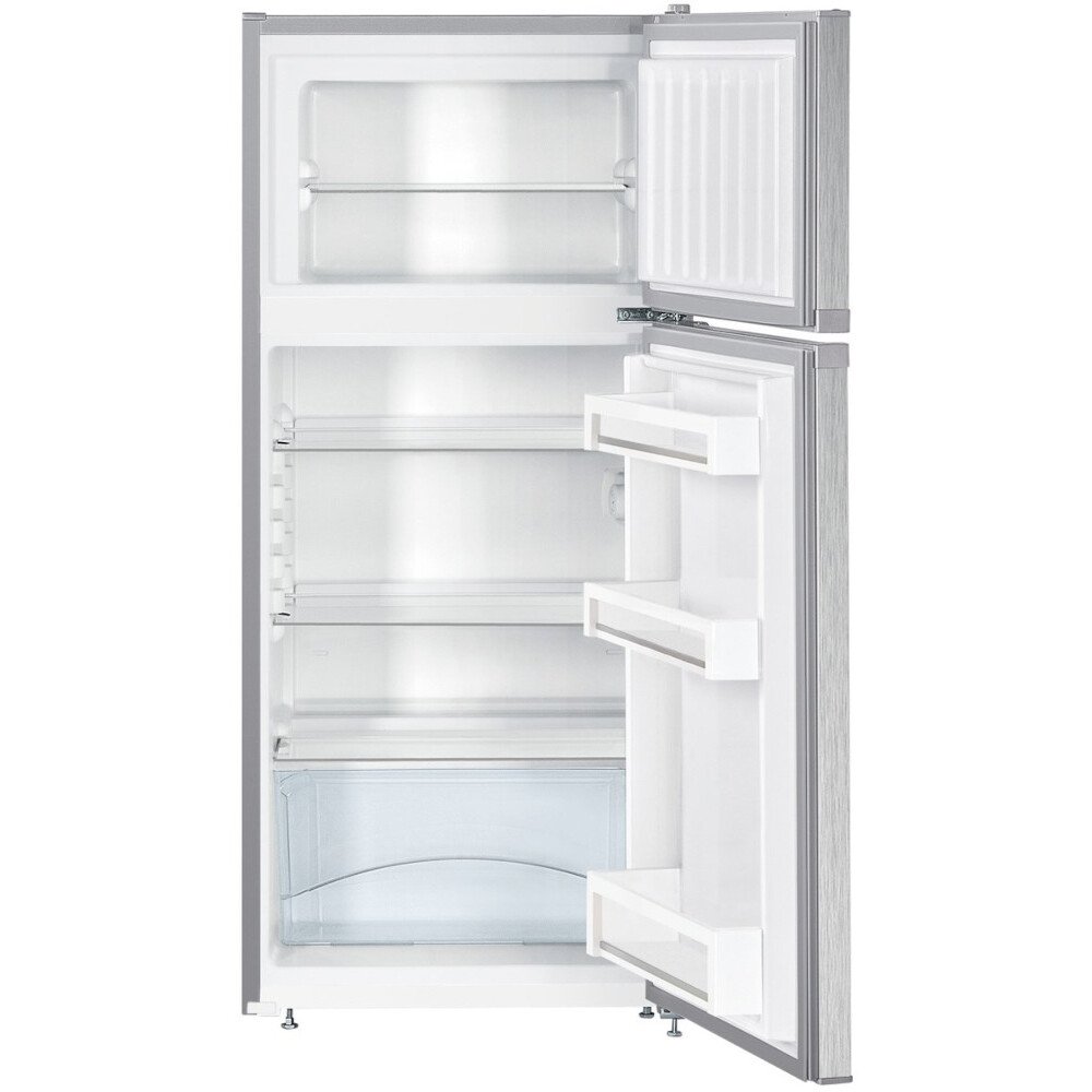 Liebherr CTele 2131 Low Frost Fridge Freezer, 80/20, Silver, E Rated
