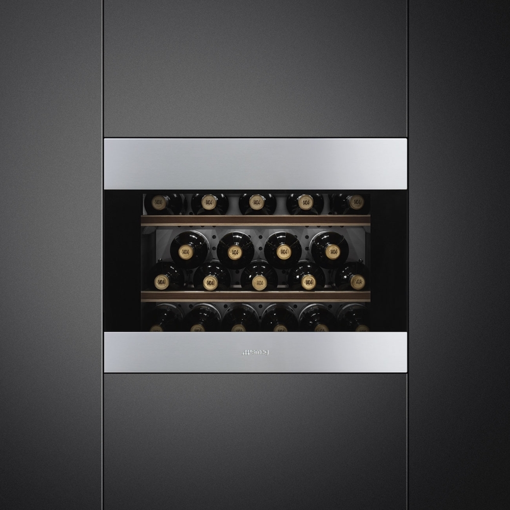 Smeg CVI320XE Integrated Wine Cooler, Black, F Rated