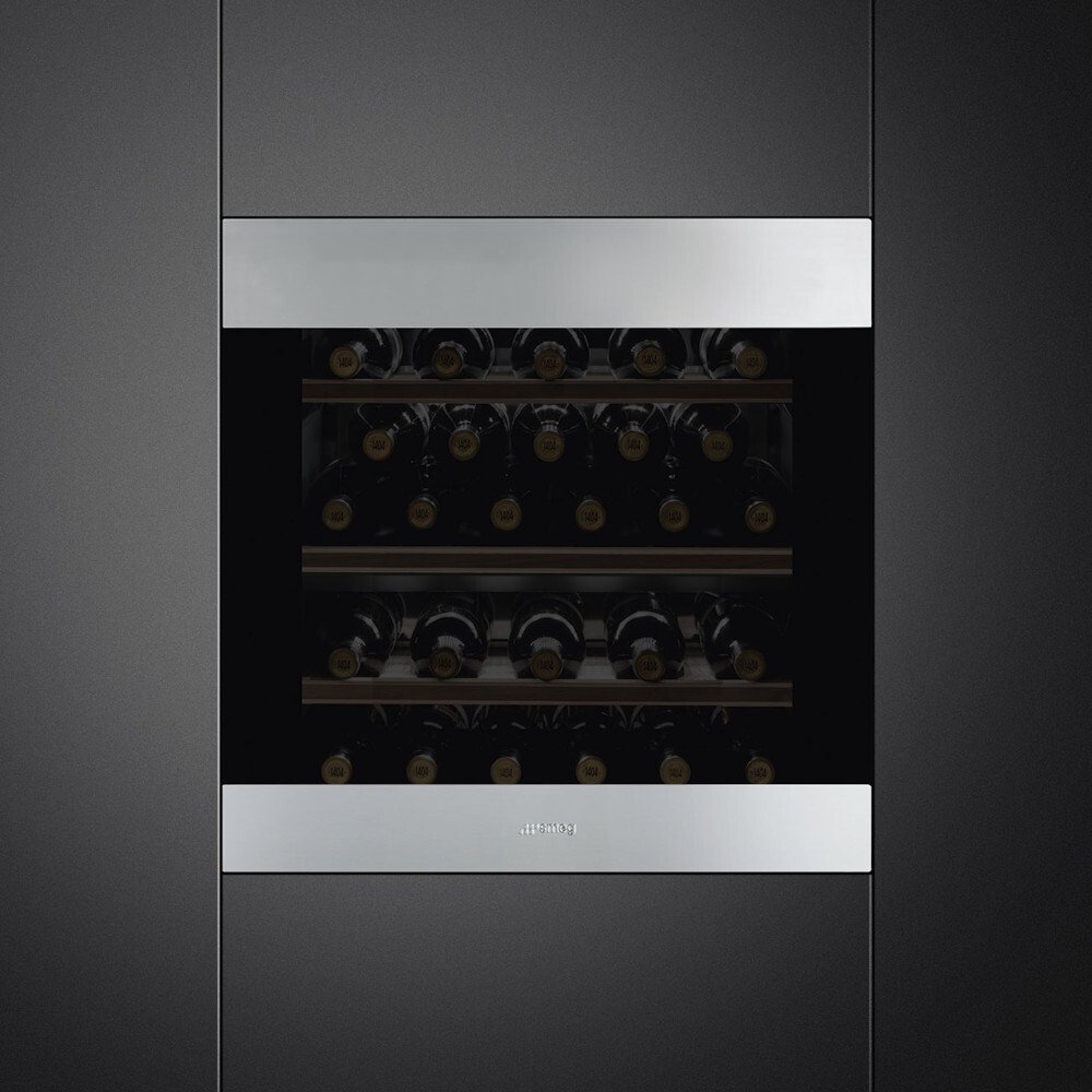 Smeg CVI329X3 Classic Integrated Wine Cooler, Stainless Steel, G Rated