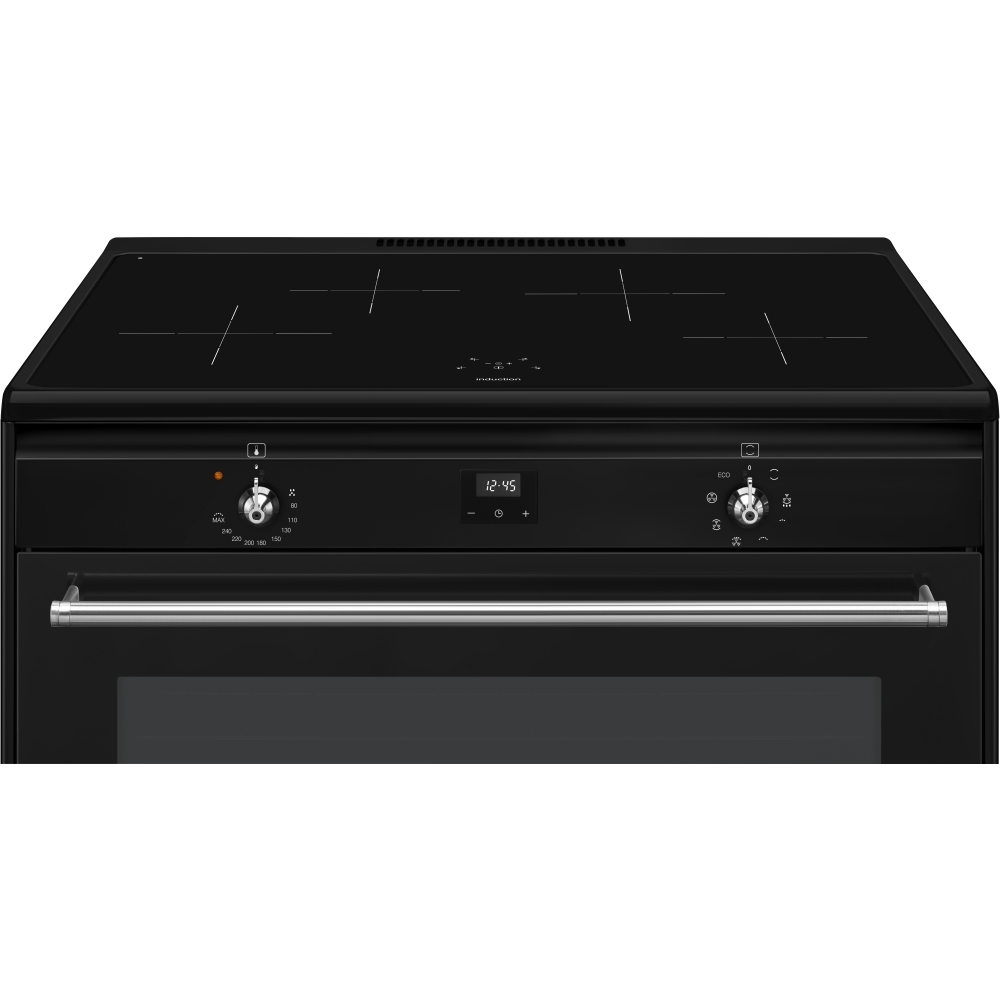Smeg CX91IMBL 90cm Induction Range Cooker, Black, A Rated