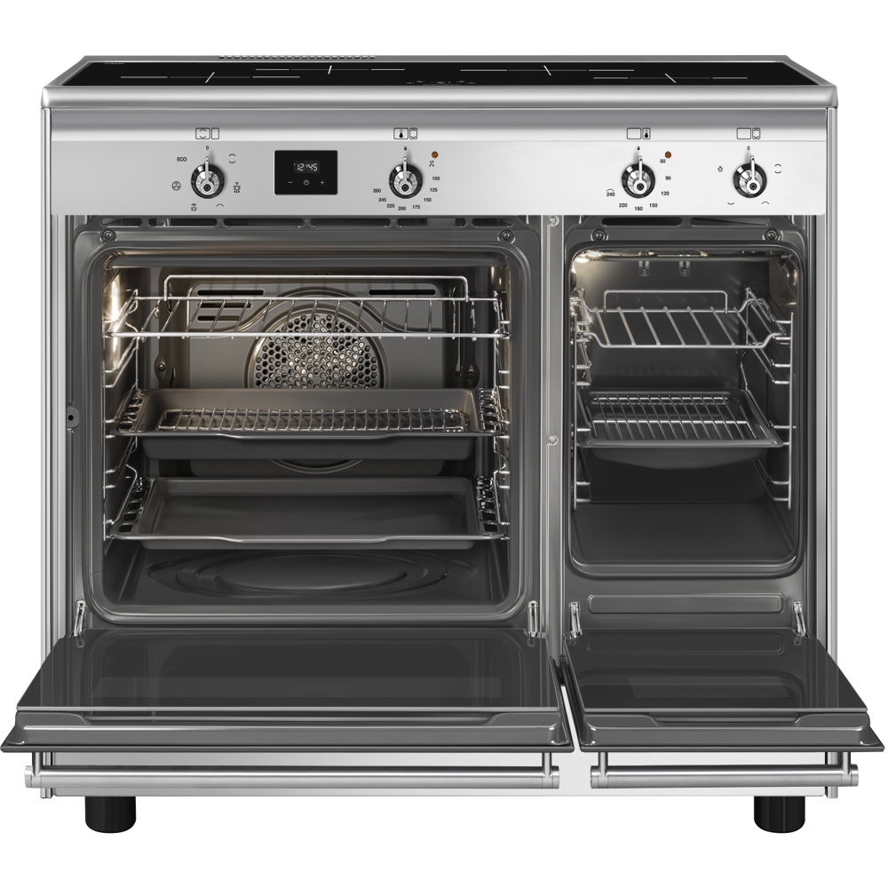 Smeg CX92IM Concert 90cm Induction Range Cooker, Stainless Steel, A Rated