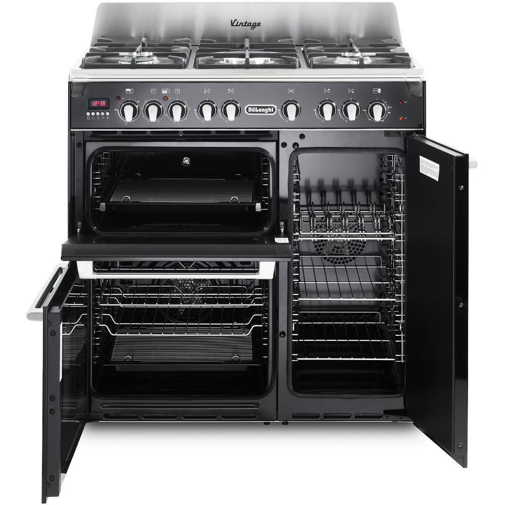 Buy DeLonghi D3VR 908DF/BL 90cm Dual Fuel Range Cooker (D3VR908DFBL